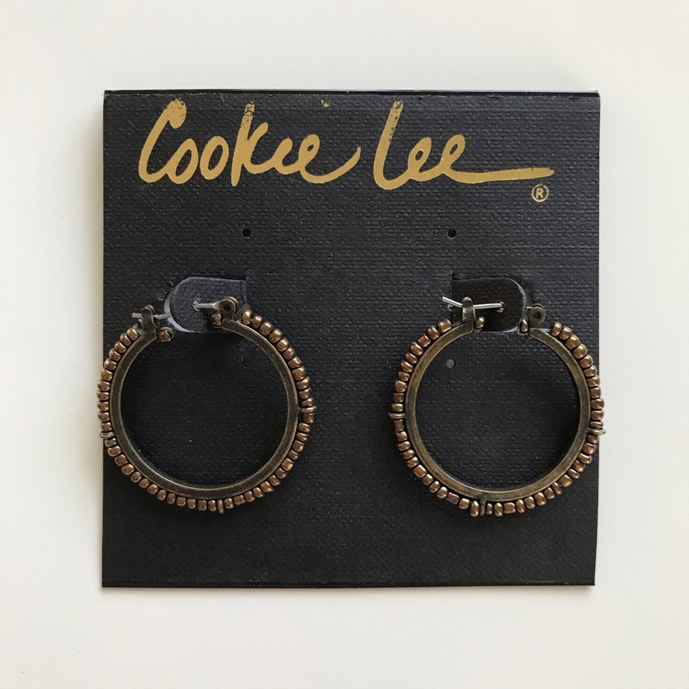 NWT Cookie Lee | Seed Bead Hoop Earrings - Picture 2 of 7